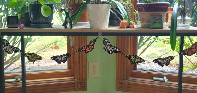 Butterfly String Banner-Paper Garland-Butterfly Decoration image 4
