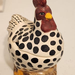 Polka Dot Rooster Sugar Salt Condiments by SUKURA