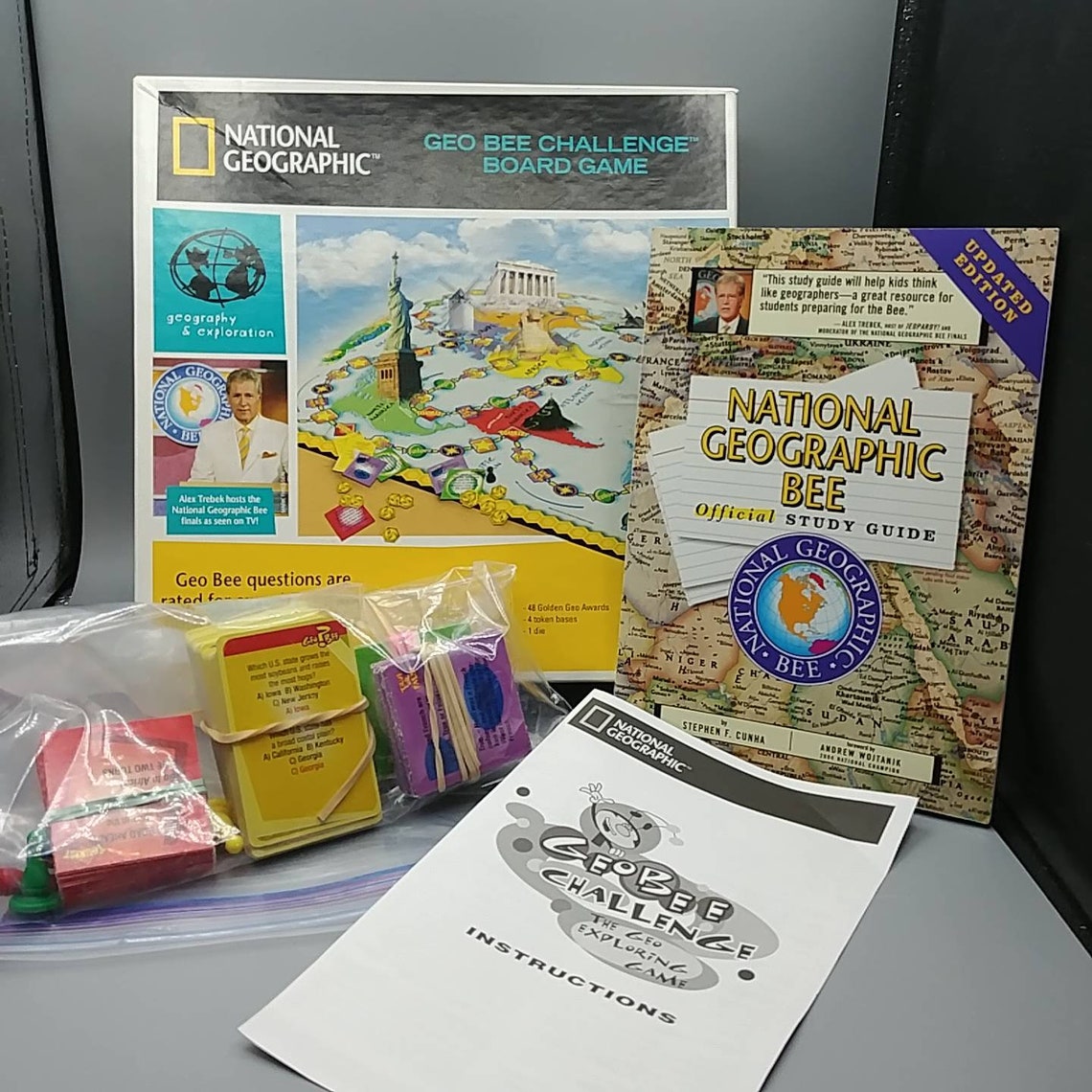 Geo Bee Challenge Jeu de société National Geographic Etsy