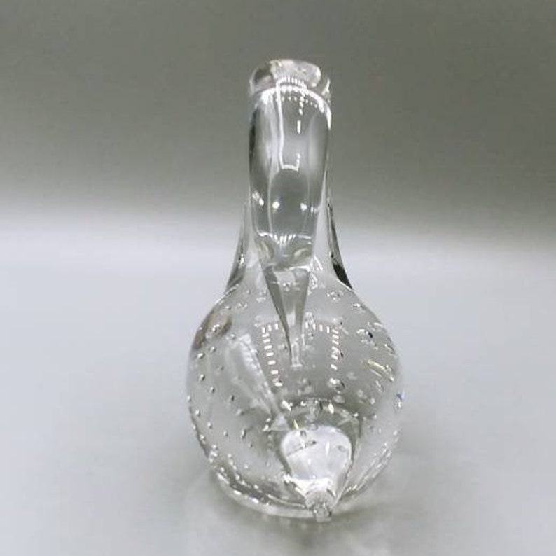 Art Glass Swan with Control Bubbles