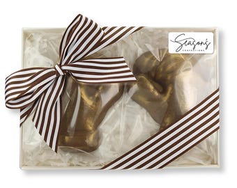 Belgian Milk Chocolate Boxing Gloves Gift Box: Boxer Sports Gift
