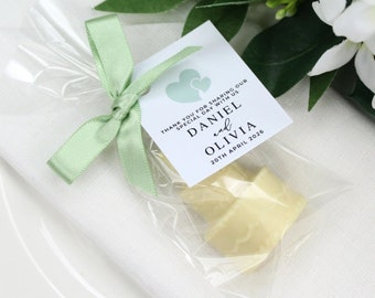 10 + Mini Wedding Cake Chocolates - Wedding Favours - Personalised Labels - Belgian Chocolate -  Bespoke Favours