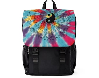 Ying Yang  Tie Dye Mandala Backpack - Aly's Collection