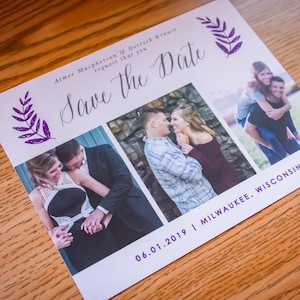 Salve a data cartão postal personalizado com fotos, salve a data, casamento, festa, noivado