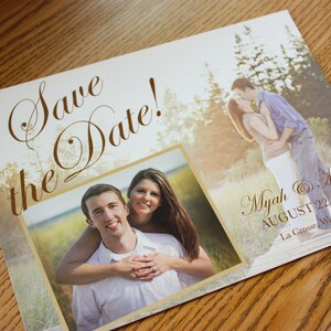 Salve a data cartão postal personalizado com fotos, salve a data, casamento, festa, noivado