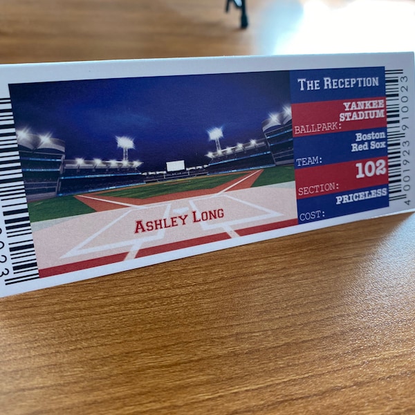 Baseball Ticket Etsy