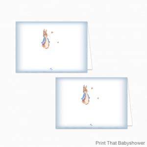 Babyparty Essenszelt-Etiketten - Peter Rabbit Babyparty - druckbare Lebensmitteletiketten - Peter Rabbit Tischkarten - Lebensmitteletiketten, Peter Rabbit, Blau