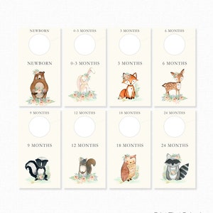 Printable Nursery Closet Dividers, Woodland Baby Clothes Dividers, Wardrobe Closet Organizer ...