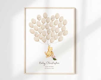 Baby Shower Signature Guest Book | Winnie the Pooh Baby Shower | Personalized Alternative Guest Book | Signature Tree | Winnie the Pooh