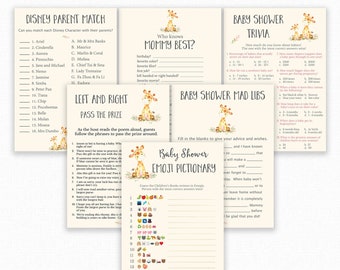Giraffe Baby Shower Games Bundle | 6 Game Bundle | Gender Neutral | Printable DIY