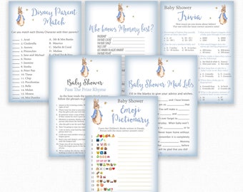 Peter Rabbit Baby Shower Games Printable Editable Template - Etsy