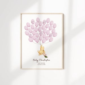 Baby Shower Signature Guest Book | Winnie the Pooh Baby Shower | Personalized Alternative Guest Book | Signature Tree | Winnie the Pooh