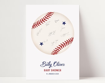 Baby Shower Signature Guest Book | Baseball Baby Shower | Personalized Alternative Guest Book | Signature Tree | Sports