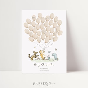 Baby Shower Signature Guest Book | Winnie the Pooh Baby Shower | Personalized Alternative Guest Book | Signature Tree | Winnie the Pooh