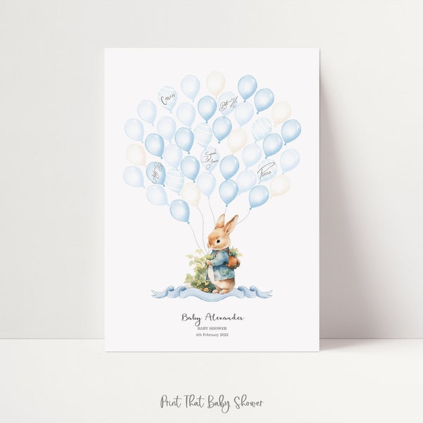 Baby Shower Signature Guest Book | Peter Rabbit Baby Shower | Personalized Alternative Guest Book | Signature Tree | Peter Rabbit