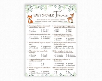hyb41 Virtual Baby Shower Games Bundle,Baby Shower Games,Virtual Baby Shower,Woodland Baby Shower,Animal Baby Shower,Quarantine Baby Shower
