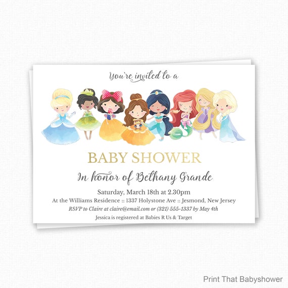 disney princess baby shower