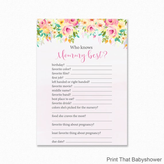 Floral Little one Shower Who Is familiar with Mommy Perfect Printable - Floral image about Who Knows Mommy Best Printable identify Floral Little one Shower Who Appreciates Mommy Simplest Printable - Floral