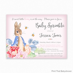 Peter Rabbit Baby Sprinkle Invitation, Peter Rabbit Baby Sprinkle, Printable Invitation, Peter Rabbit Sprinkle Invite - Peter Rabbit