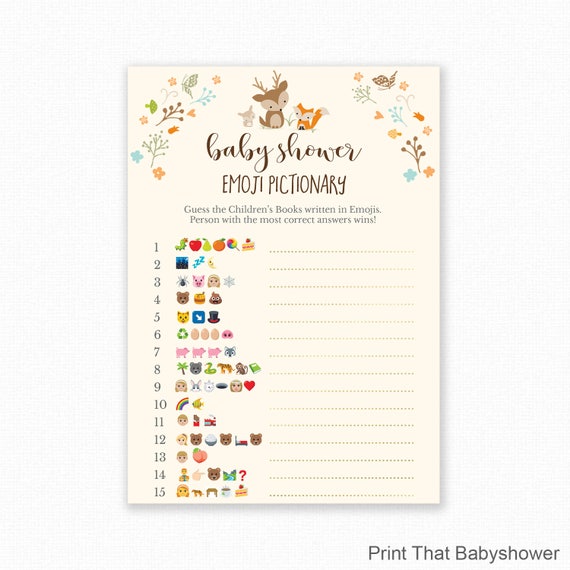 Verrassend Baby Shower Emoji Picture Game - Baby Viewer EA-41