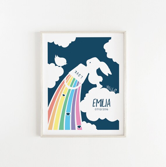 Baby Name Wall Art Printable Nursery Wall Art Nursery Decor Print