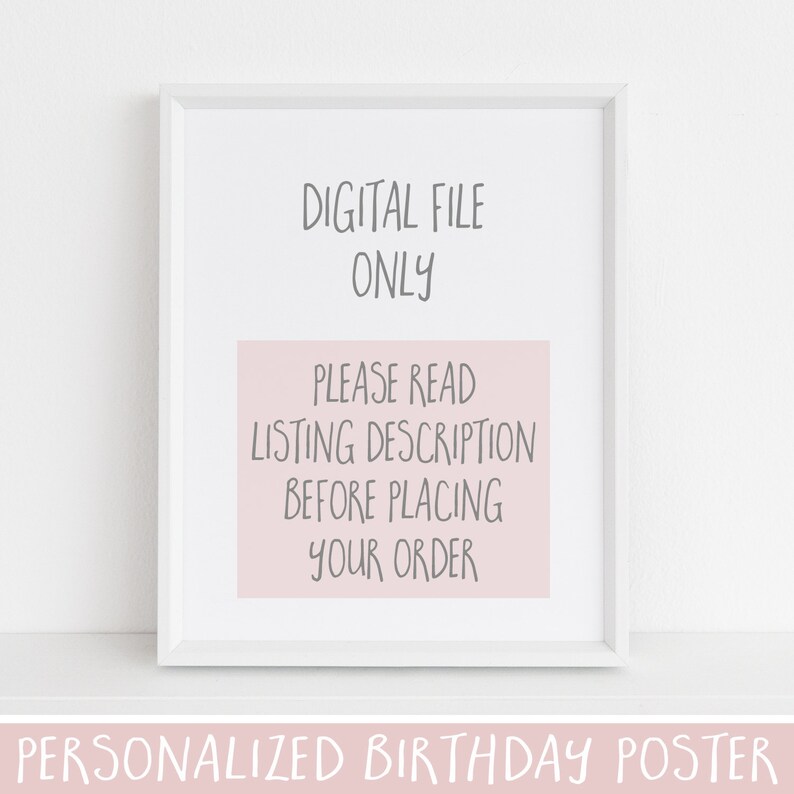 First Birthday Poster Pink and Gold Confetti Elephant First Birthday Milestone Sign 1st Birthday Chalkboard Sign 1st Birthday Poster image 2