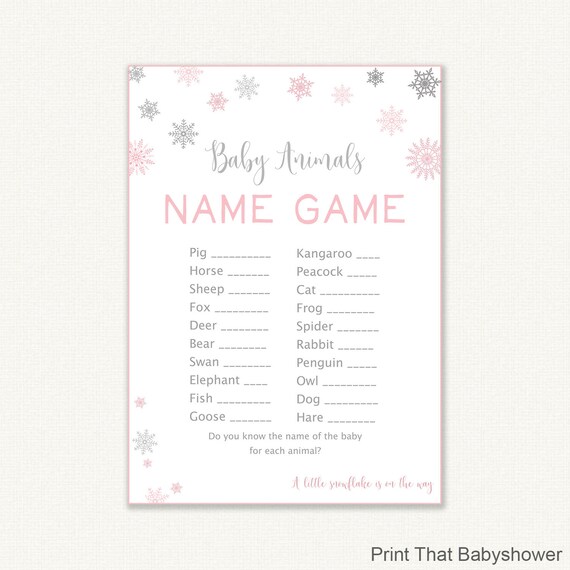 Amazon Com Baby Shower We Can Bear Ly Wait Baby Animal Name Game 1ct Toys Games