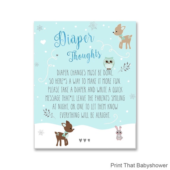 Baby Shower Game Diaper Thoughts Winter Baby Shower Baby Advice Baby Shower Game Diaper Thoughts Winter Baby Shower Baby Advice