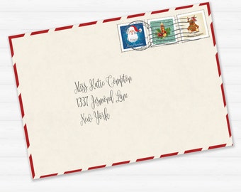 Kit Lettres Au Père Noël Legami - Avec Enveloppe, Lettres à Remplir, Autocollants Pailletés (papier FSC)