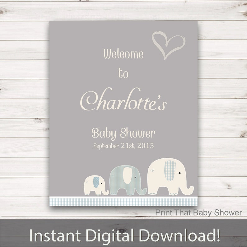 Baby Shower Sign Personalized Welcome Sign Elephant Welcome Sign Elephant Baby Shower Elly Patches Baby Shower Welcome Sign