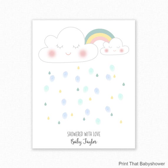 baby shower rain cloud
