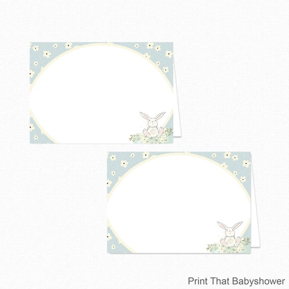 Baby Shower Food Tent Labels - Bunny Rabbit Baby Shower - Printable ...