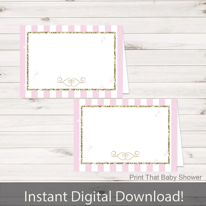 Baby Shower Food Tent Labels Pink And Gold Baby Shower Etsy Baby Shower Food Tent Labels Pink And Gold Baby Shower Etsy