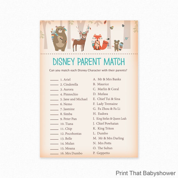 baby shower games disney