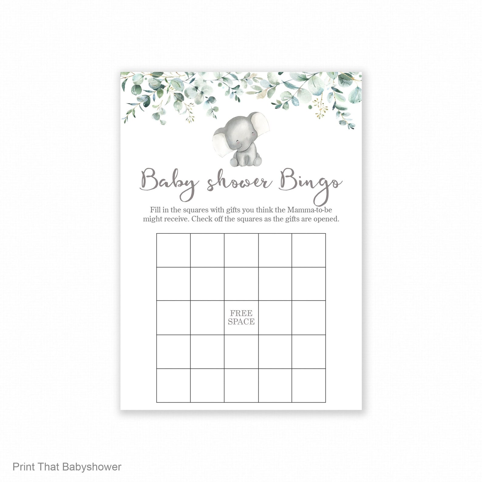 Baby Shower Bingo Cards Printable Baby Shower Games | Etsy