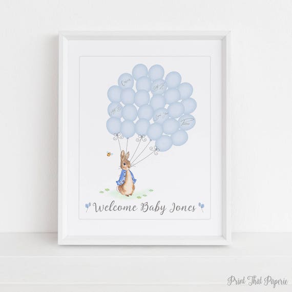 peter rabbit baby shower balloons