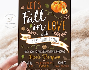 Fall Baby Shower Invitation | Pumpkin Shower | Autumn | Printable Invite