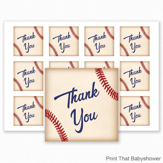 Baseball Baby Shower Printable Favor Tag - Sports Baby Shower Thank You Tag - Baseball Il_570xn