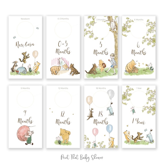Modish Labels Baby Closet Dividers - Nursery Organizer, Woodland Deer Theme, Set Of 6 Size Labels