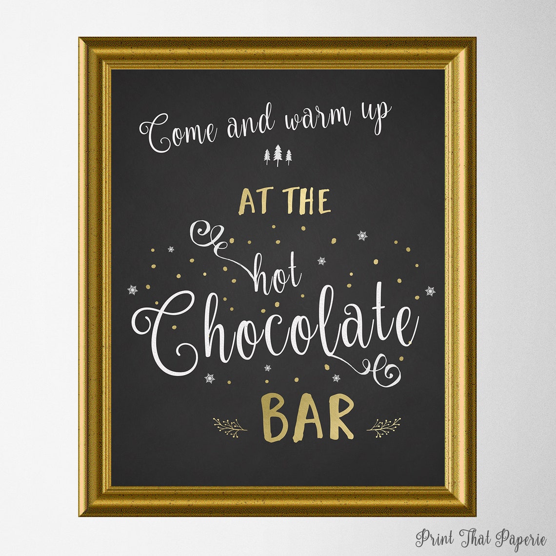 Hot Chocolate Bar Printable Sign Hot Cocoa Party Hot Cocoa | Etsy