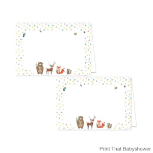 Baby Shower Food Tent Labels - Woodland Baby Shower - Printable Food Labels - Woodland Place Cards - Food Labels - Tribal Woodland