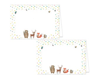 Baby Shower Food Tent Labels - Printable Food Signs - Place Cards - Tribal Woodland