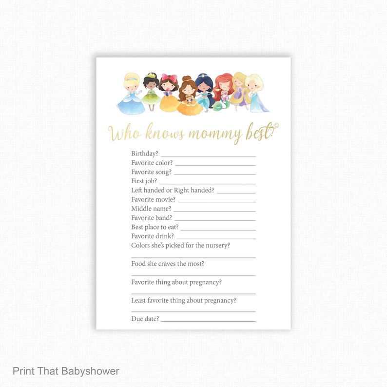 Baby Shower Game Bundle 6 Games Bundle Pprincess Baby Etsy