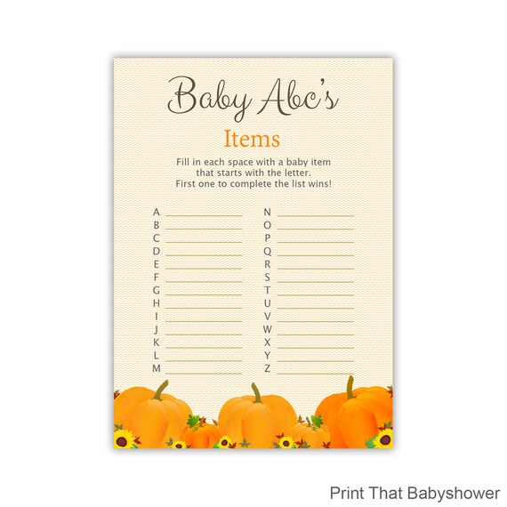 baby items beginning with y
