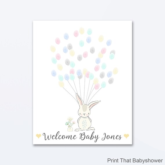 baby shower fingerprint guest
