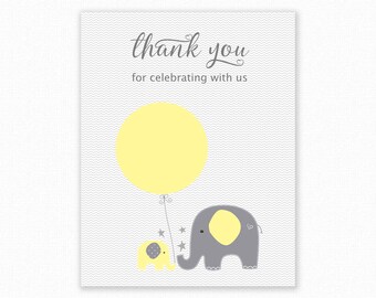 EOS Lippenbalsam Favor Halter - Gelber Elefant Babyparty - Druckbare EOS Lippenbalsam Favor - Babyparty Danke Tag - Gastgeschenke, Gelber Elefant