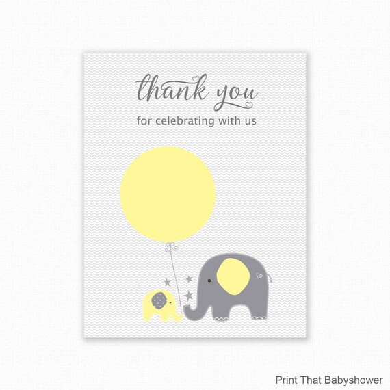 Eos Lip Balm Favor Holder Yellow Elephant Baby Shower
