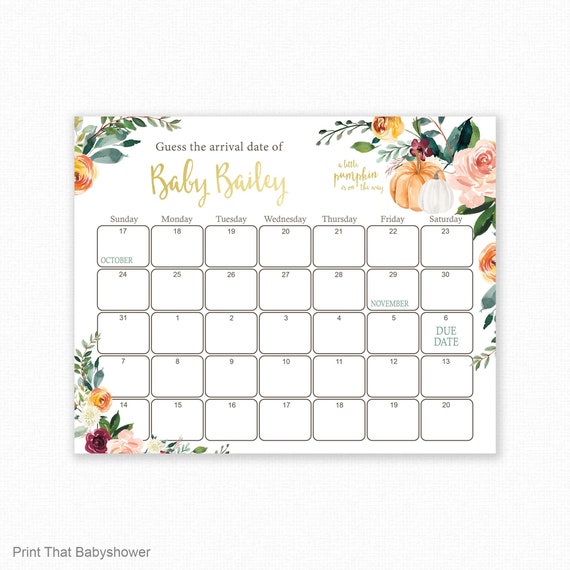 Guess the due date free clearance printable