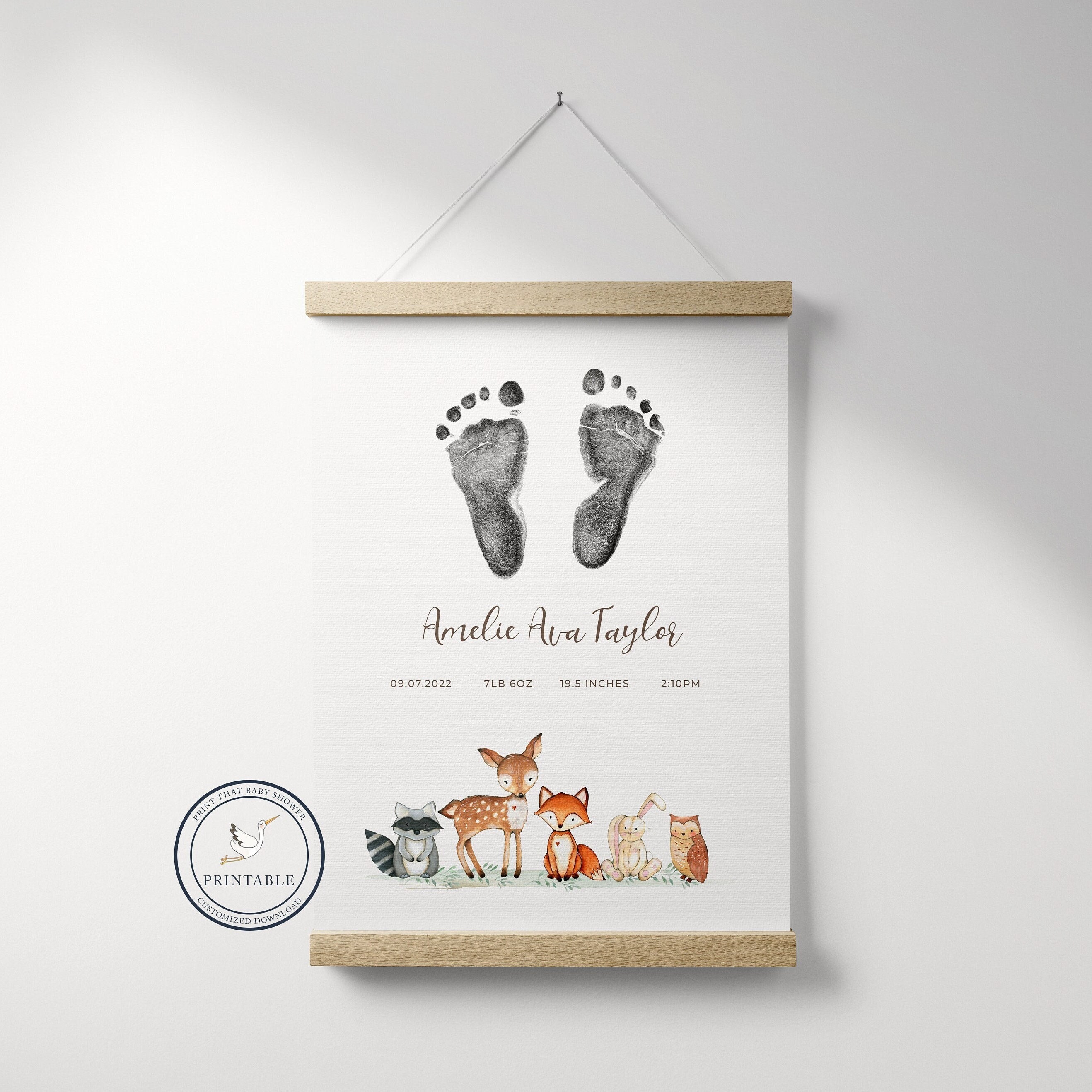 Baby footprint painting 2025