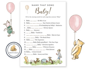 Name That Song Baby Trivia Game | Winnie the Pooh Baby Shower